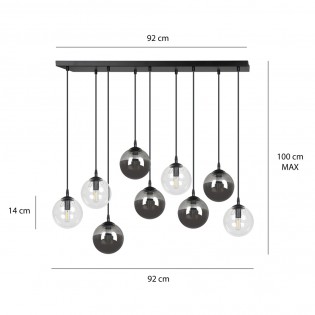 Regleta de techo Sagan Mix II (9 luces)