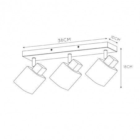 Regleta de techo Alion (3 luces)