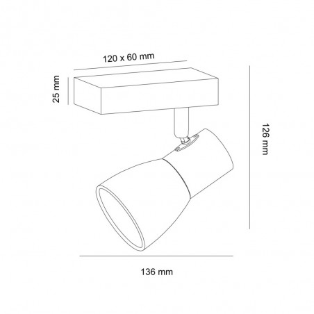 Foco de techo orientable Lan