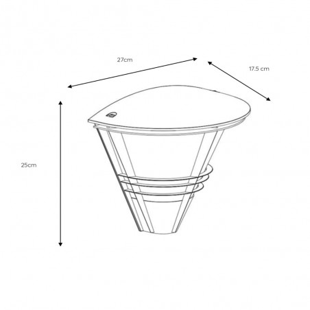 Aplique de pared exterior Livia