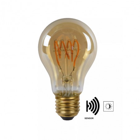 Bombilla filamentos crepuscular LED E27 Ámbar A60 (5W)