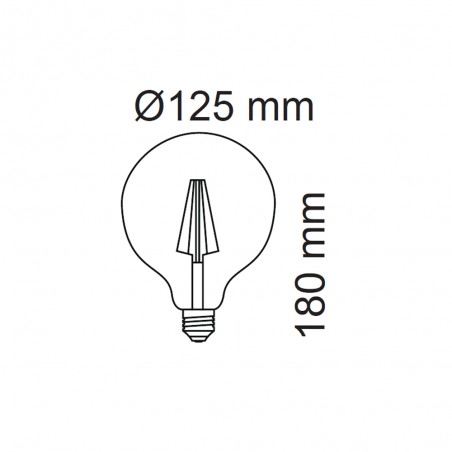 Bombilla LED E27 G125 Caramelo (8W)