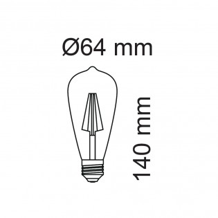 Bombilla LED E27 ST64 Caramelo (8W)
