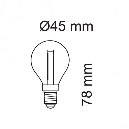 Bombilla LED E14 G45 Dimmable (6W)