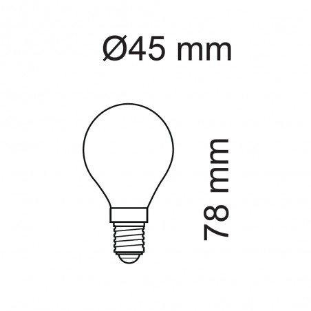 Bombilla LED E14 G45 Milky (6W)