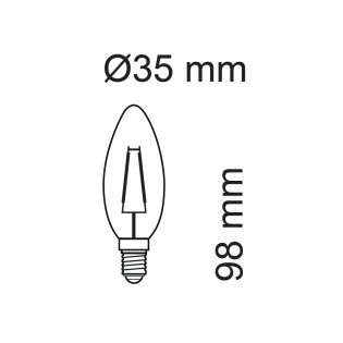 Bombilla LED E14 C35 Dimmable (6W)