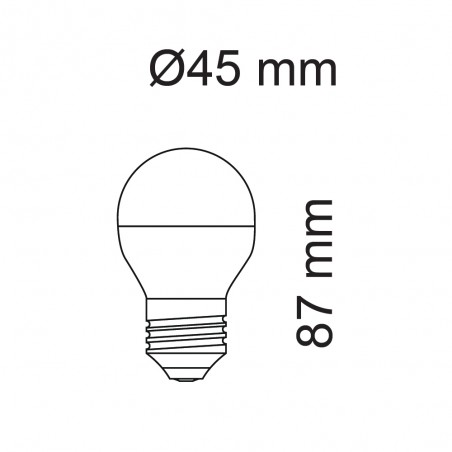 Bombilla LED E27 G45 (8W)