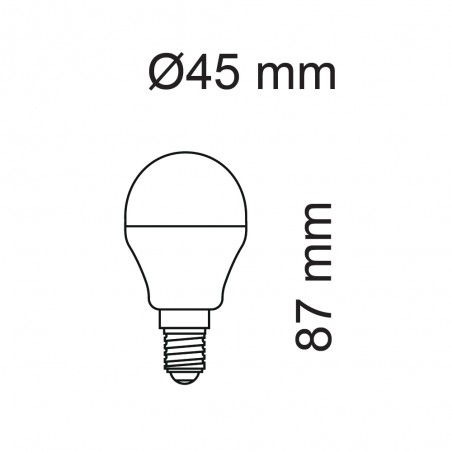 Bombilla LED E14 G45 (8W)