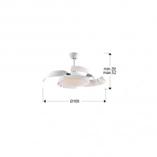 Ventilador LED con aspas plegables Enzo CCT (36W)