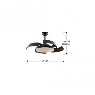 Ventilador LED con aspas plegables Enzo CCT (36W)