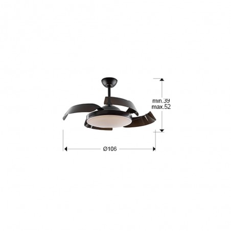 Ventilador LED con aspas plegables Enzo CCT (36W)