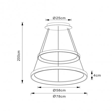 Lámpara colgante LED Vidal (92W)