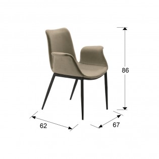 Silla de comedor Sowa Beige