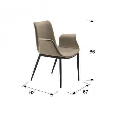 Silla de comedor Sowa Beige