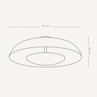 Plafón de techo LED Vontre Negro (36W)