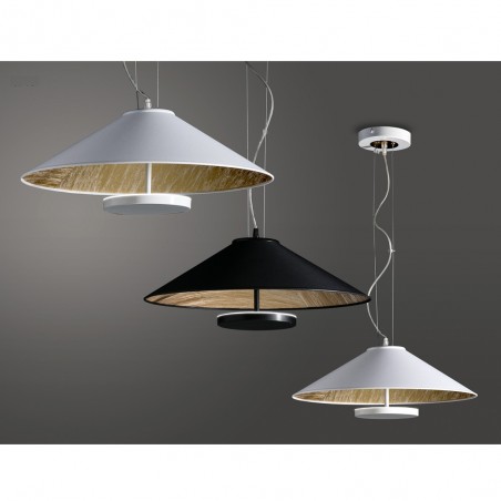 Lámpara colgante LED Rila Blanco/Plata (32W)