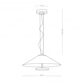 Lámpara colgante LED Rila Blanco/Oro (32W)