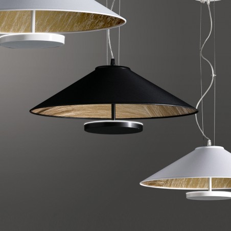 Lámpara colgante LED Rila Negro/Oro (32W)