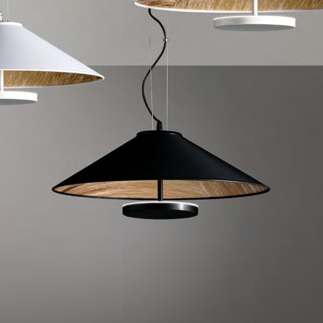 Lámpara colgante LED Rila Negro/Oro (32W)
