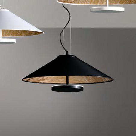 Lámpara colgante LED Rila Negro/Oro (32W)