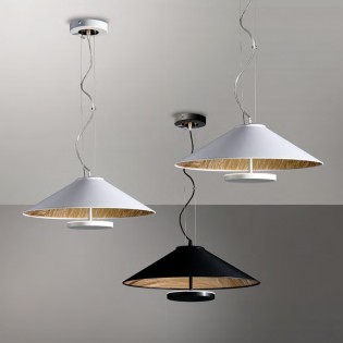 Lámpara colgante LED Rila Negro/Oro (32W)