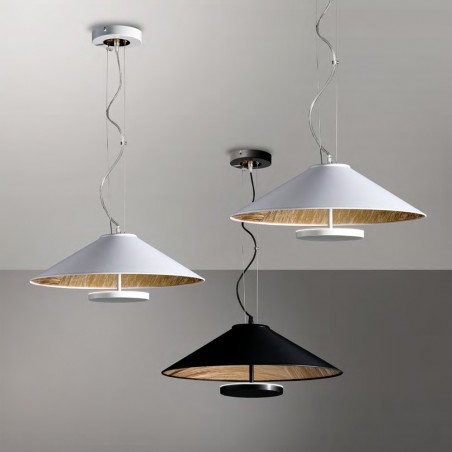 Lámpara colgante LED Rila Negro/Oro (32W)