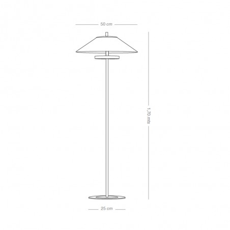 Lámpara de pie LED Rila Blanco/Plata (15W)