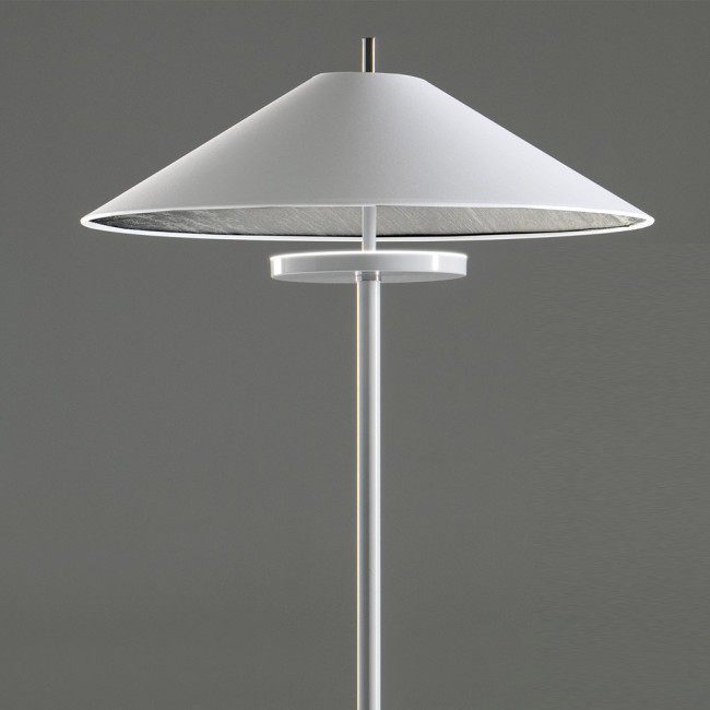 Lámpara de pie LED Rila Blanco/Plata (15W)