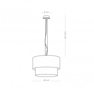 Lámpara colgante Seide Plata