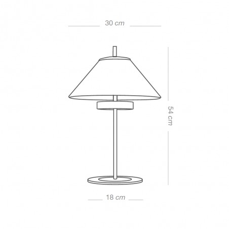 Lámpara de mesa LED Rila Negro/Oro (15W)