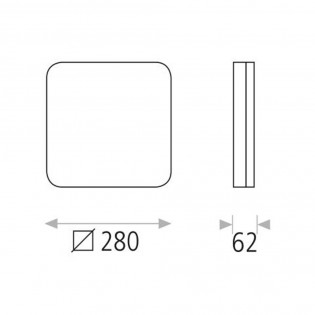 Plafón LED con sensor de movimiento Square