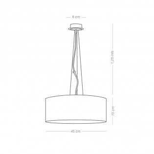 Lámpara colgante LED Tino 45 Blanco Dimmable (24W)