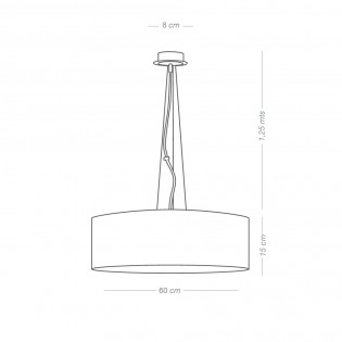 Lámpara colgante LED Tino 60 Negro Dimmable (24W)