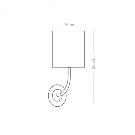 Aplique de pared Tamil II Beige