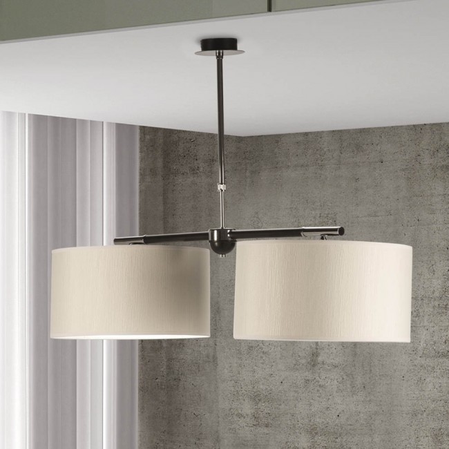 Lámpara colgante Tamil Beige (2 luces)