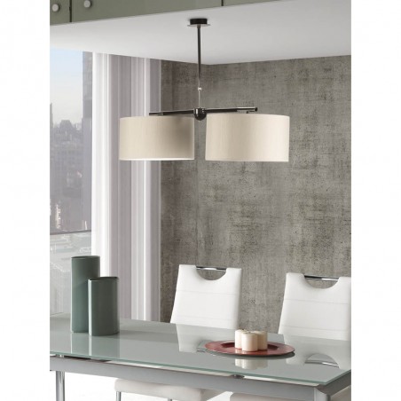 Lámpara colgante Tamil Beige (2 luces)