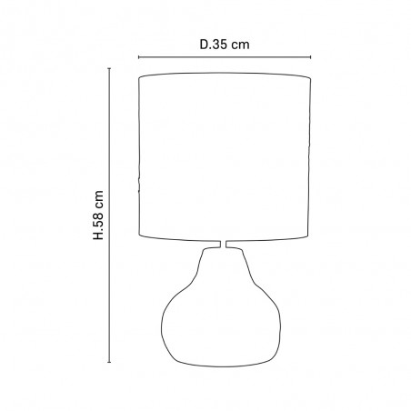 Lámpara de mesa Portinatx M Blanca
