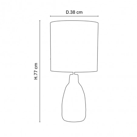 Lampara de mesa Portinatx L Blanca