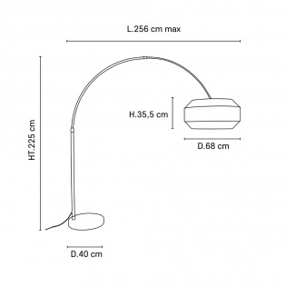 Lámpara de pie arco Cosiness