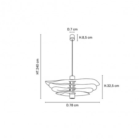 Lámpara de techo Rivage L