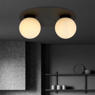 Plafón de techo Ícaro Opal (2 luces)