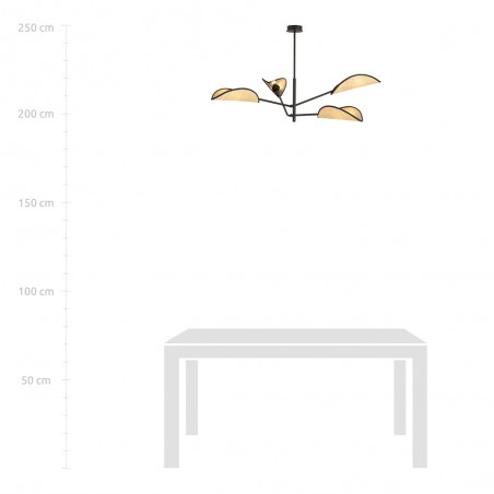 Lámpara de techo Cano Ratán (4 luces)