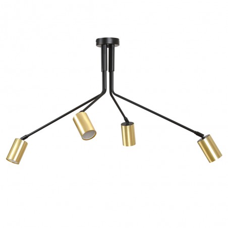 Plafón de techo Norber Negro (4 luces)