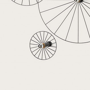 Aplique de pared Wheel Negro