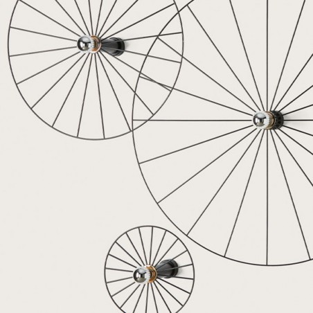 Aplique de pared Wheel Negro