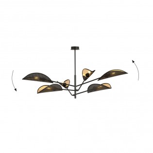 Lámpara de techo Cano Negro (6 luces)