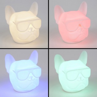 Lámpara portátil infantil LED Bulldog RGB (1W)