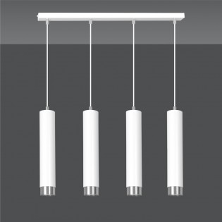 Regleta colgante Mura Blanco/Cromo (4 luces)