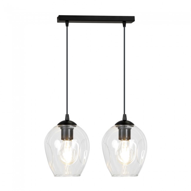 Regleta de techo Domos Transparente (2 luces)