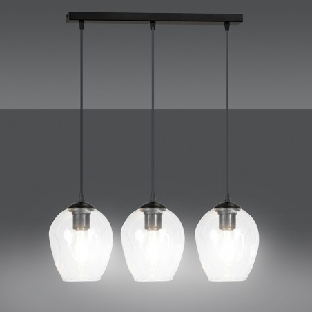 Regleta de techo Domos Transparente (3 luces)